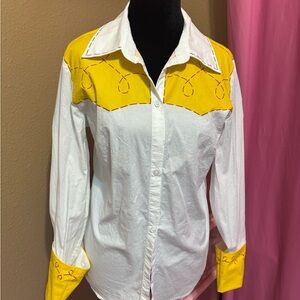 Yellow and White Western Style Women's Top “Jessie” from Toy Story.